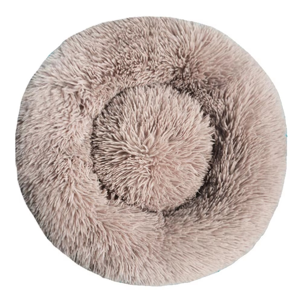 Round Large Dog Bed Winter Warm Plush Dog Bed for Medium Dog House Sleeping Dog Kennel Removable Small Cat Sofa Accessories