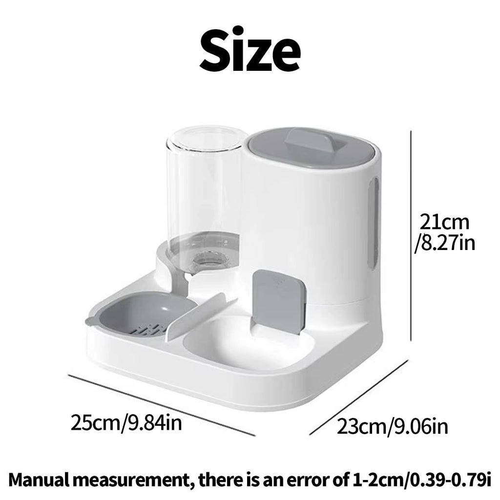 Feeder - Dual-Purpose Drinking and Feeding Unit - Convenient, Simple, Large Capacity -Suitable for Small and Medium Dogs and Cat