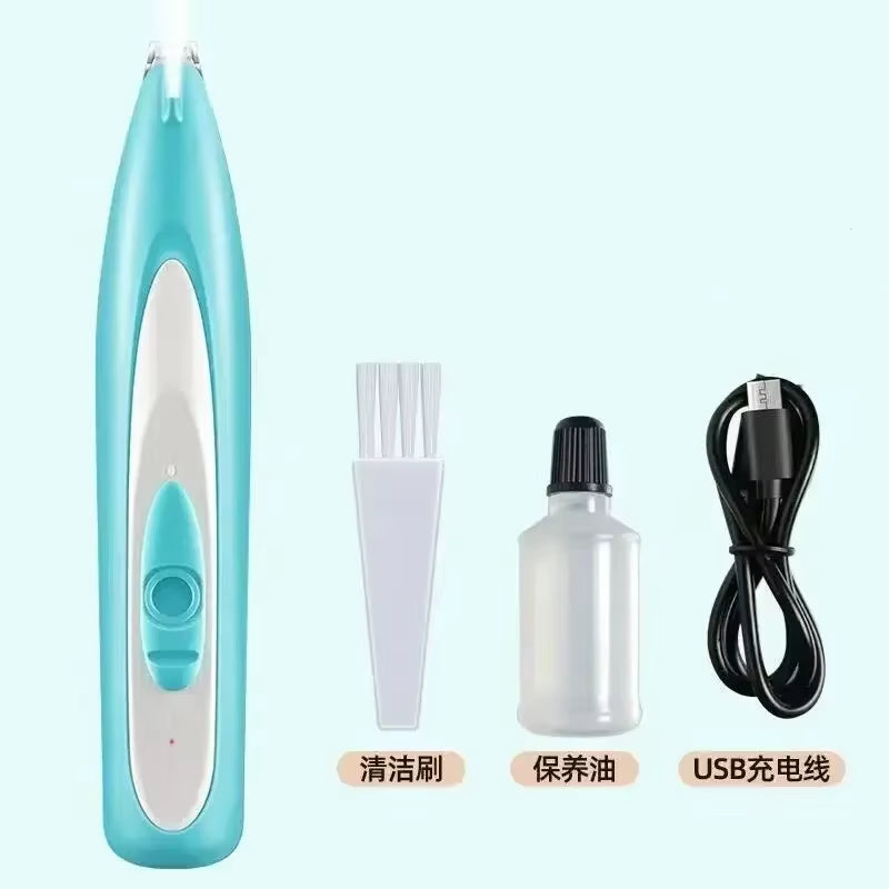 Electric Dog Cutter Pet Foot Hair Trimmer Cat Grooming Hairdresser Scissors Butt Ear Pedicator Mute Cat Claw Pedicure Artifact