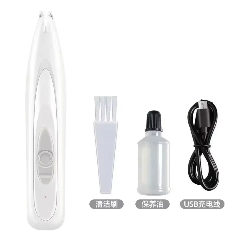 Electric Dog Cutter Pet Foot Hair Trimmer Cat Grooming Hairdresser Scissors Butt Ear Pedicator Mute Cat Claw Pedicure Artifact
