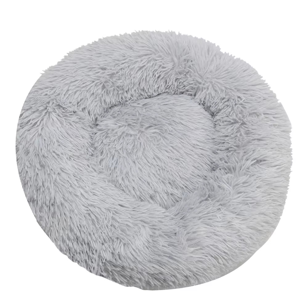 Round Large Dog Bed Winter Warm Plush Dog Bed for Medium Dog House Sleeping Dog Kennel Removable Small Cat Sofa Accessories