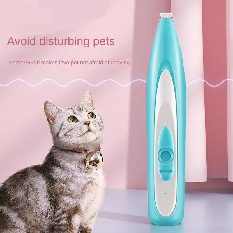 Electric Dog Cutter Pet Foot Hair Trimmer Cat Grooming Hairdresser Scissors Butt Ear Pedicator Mute Cat Claw Pedicure Artifact