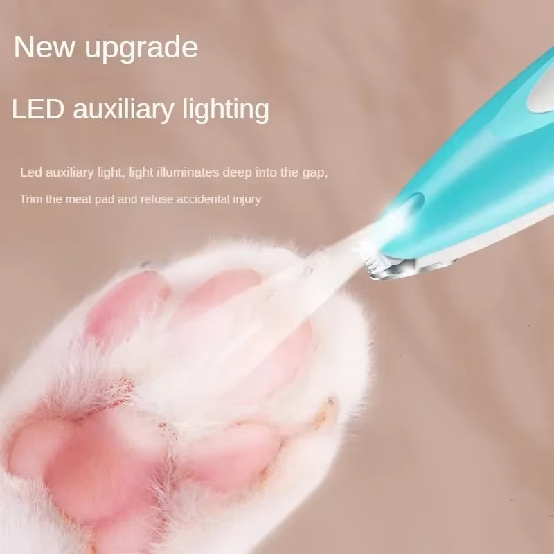Electric Dog Cutter Pet Foot Hair Trimmer Cat Grooming Hairdresser Scissors Butt Ear Pedicator Mute Cat Claw Pedicure Artifact