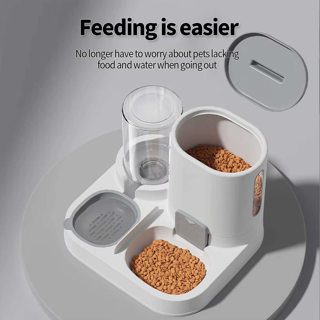 Feeder - Dual-Purpose Drinking and Feeding Unit - Convenient, Simple, Large Capacity -Suitable for Small and Medium Dogs and Cat