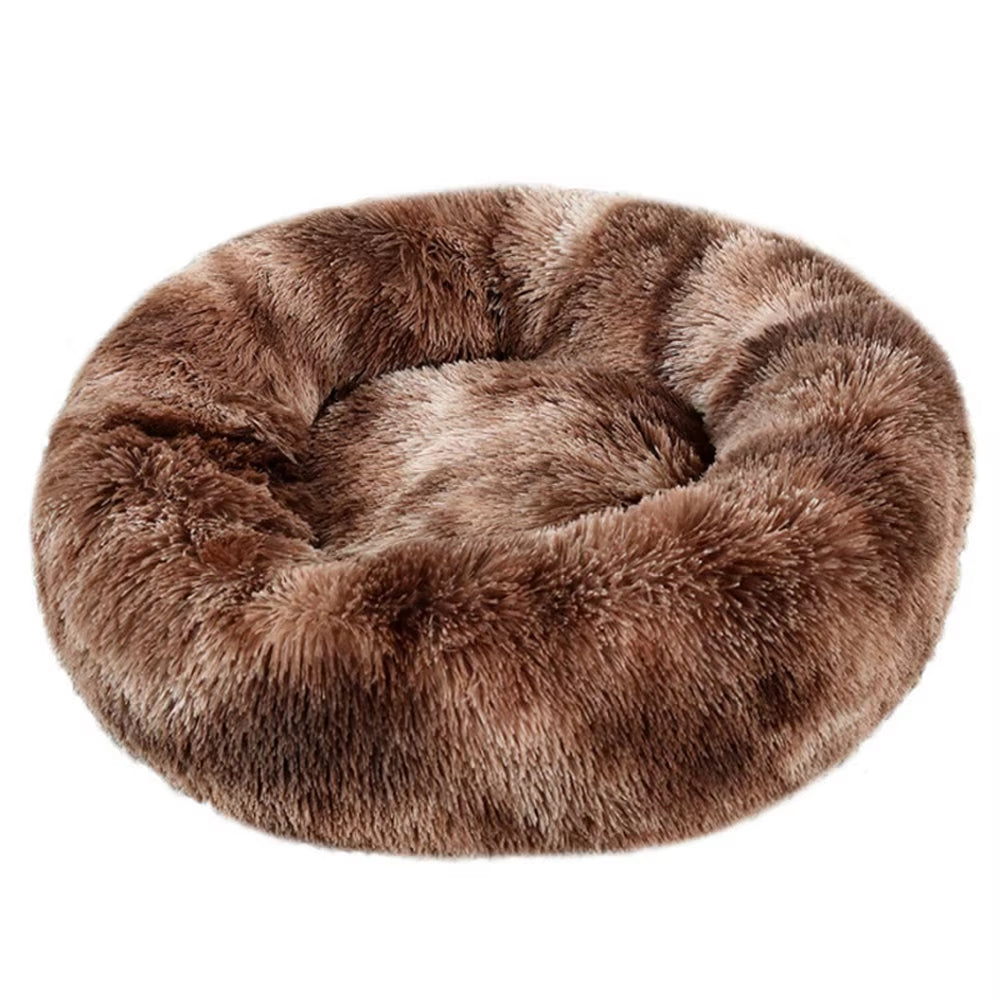 Round Large Dog Bed Winter Warm Plush Dog Bed for Medium Dog House Sleeping Dog Kennel Removable Small Cat Sofa Accessories