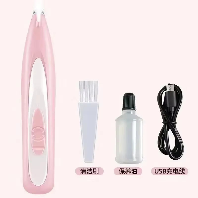 Electric Dog Cutter Pet Foot Hair Trimmer Cat Grooming Hairdresser Scissors Butt Ear Pedicator Mute Cat Claw Pedicure Artifact